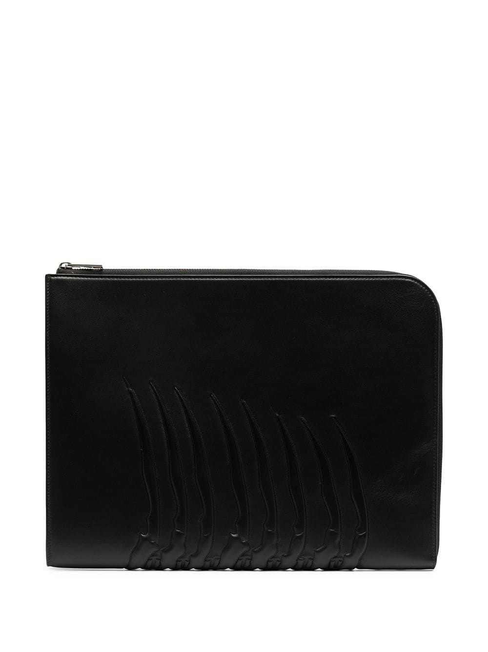 oversized leather clutch bag - 1