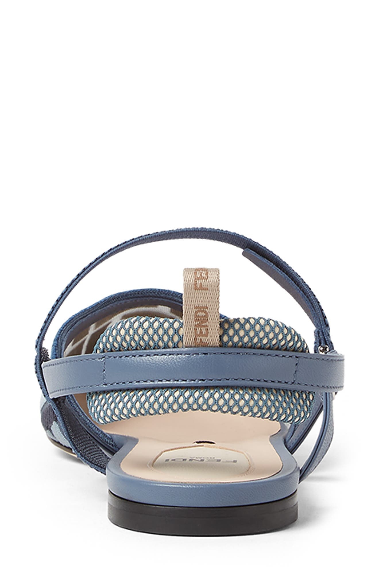 Fendi Colibrì Lite Pointed Toe Slingback Flat in Blue Multicolor at Nordstrom - 4