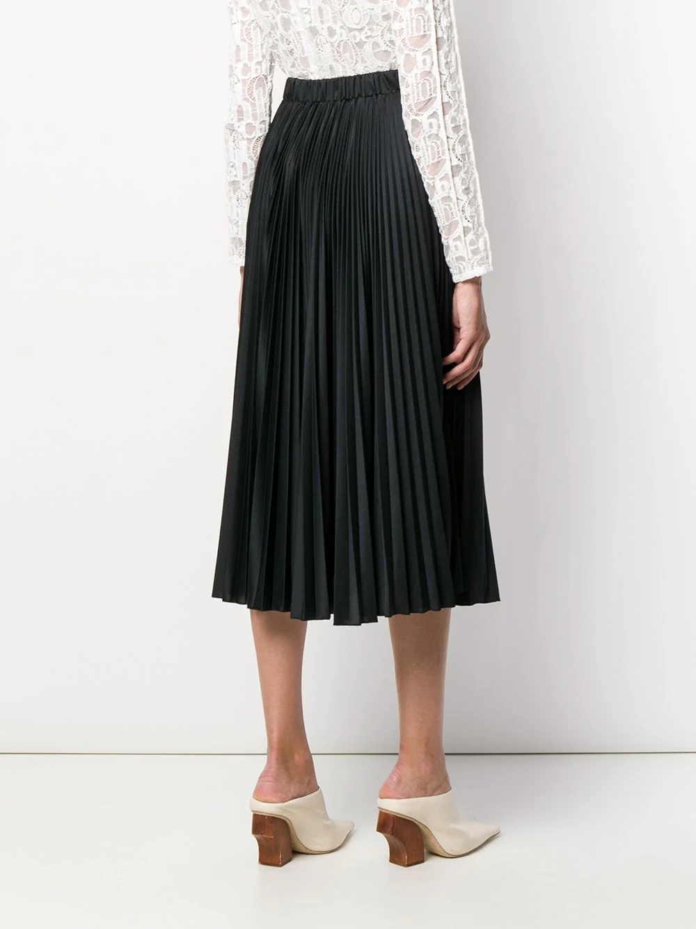 VLOGO print pleated skirt - 4