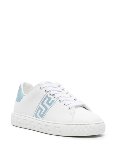 VERSACE Greca-embroidered lace-up sneakers outlook