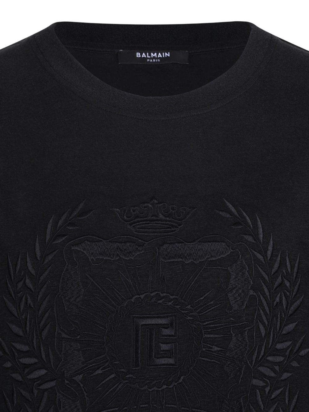 crest embroidered T-shirt - 4