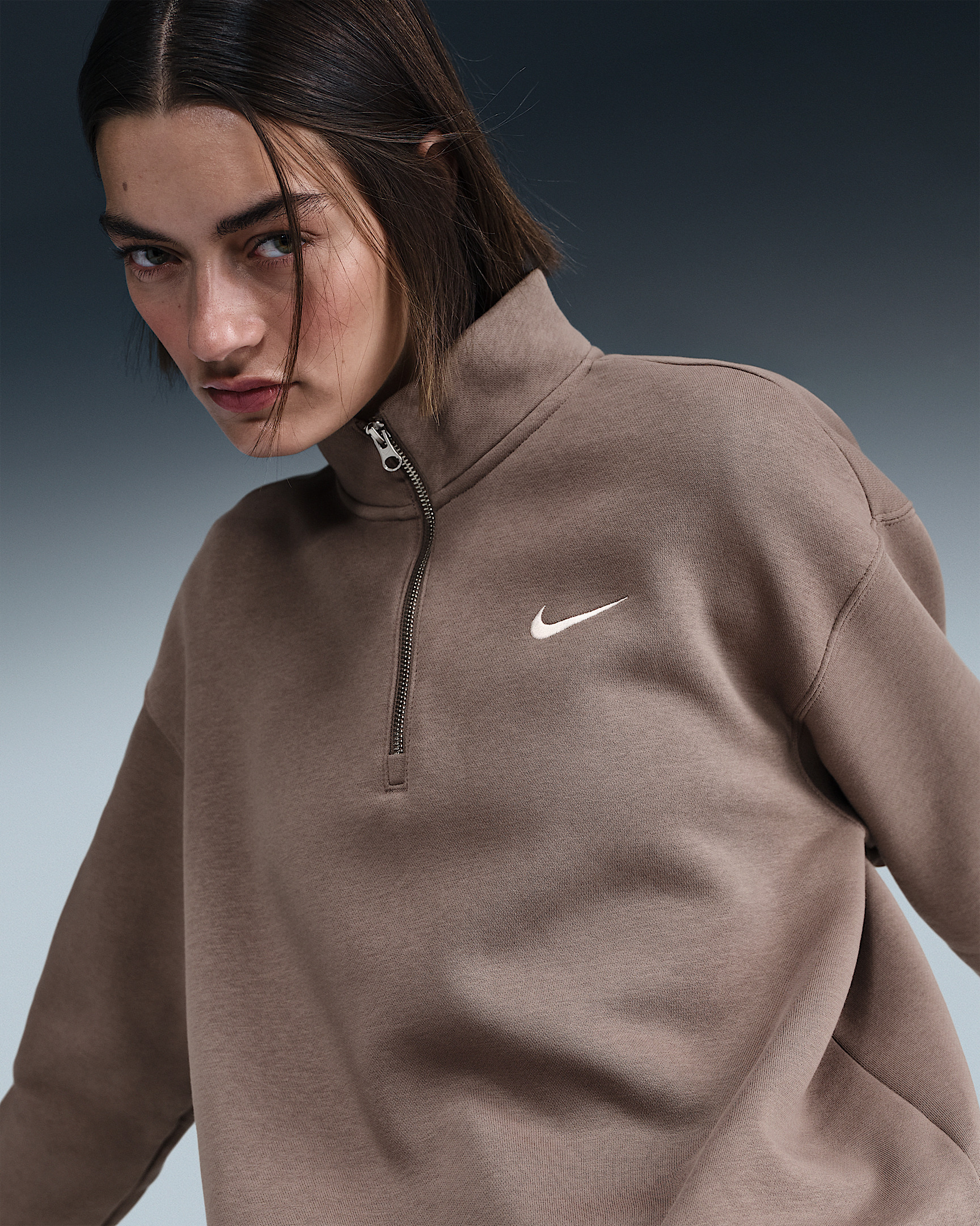 Nike Sportswear Phoenix Fleece Women's Oversized 1/4-Zip Long Sweatshirt - 3