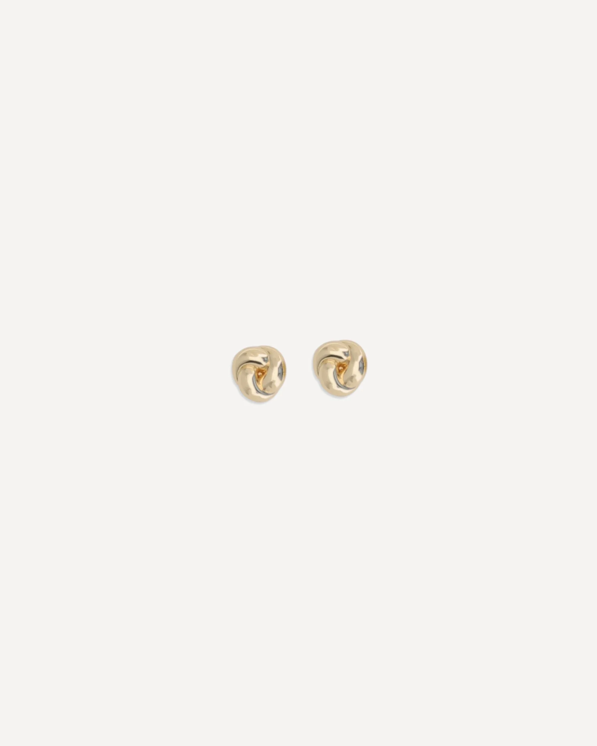 Small gold drop knot Earrings - 1