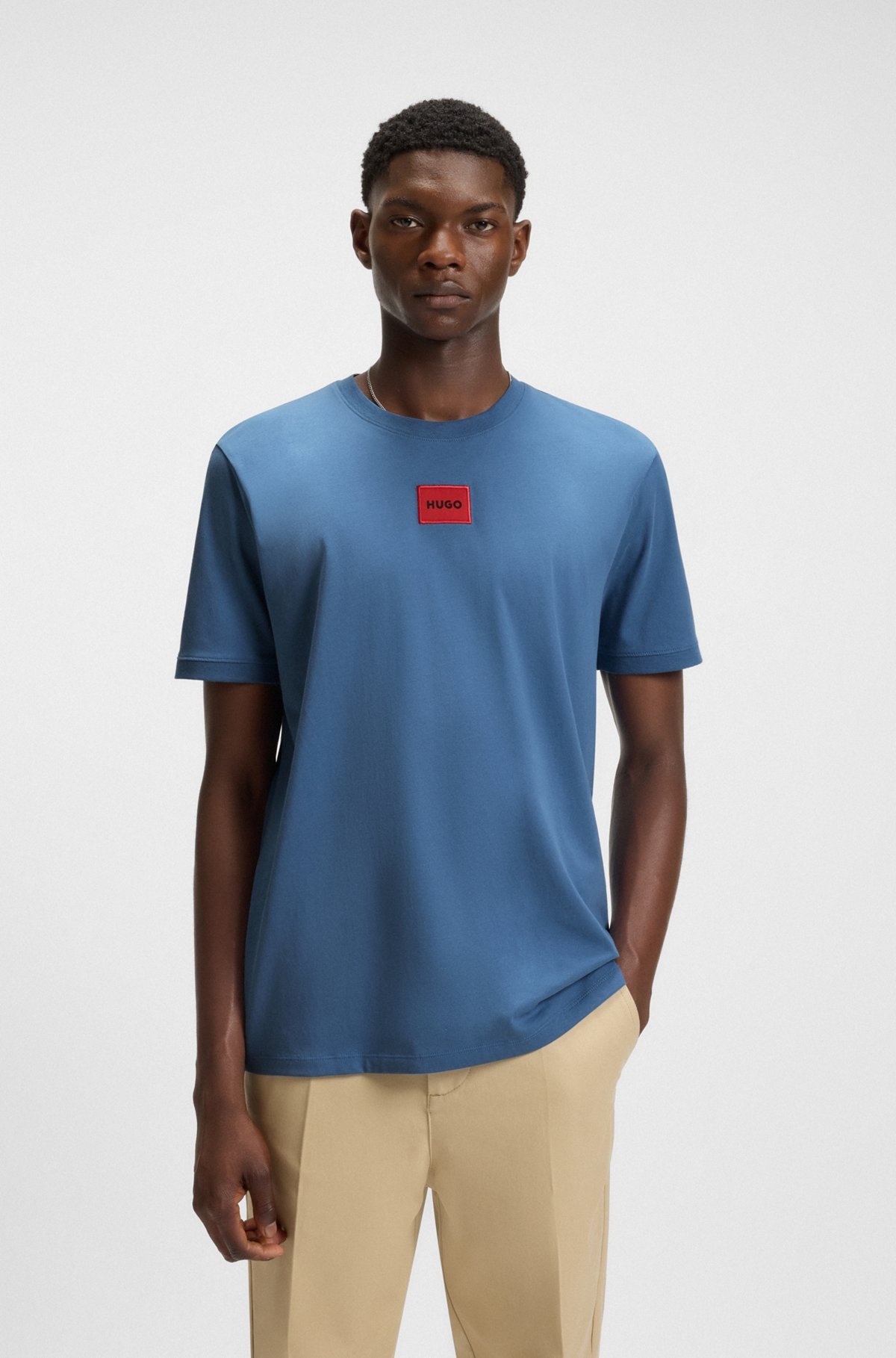 COTTON-JERSEY T-SHIRT WITH LOGO LABEL - 2