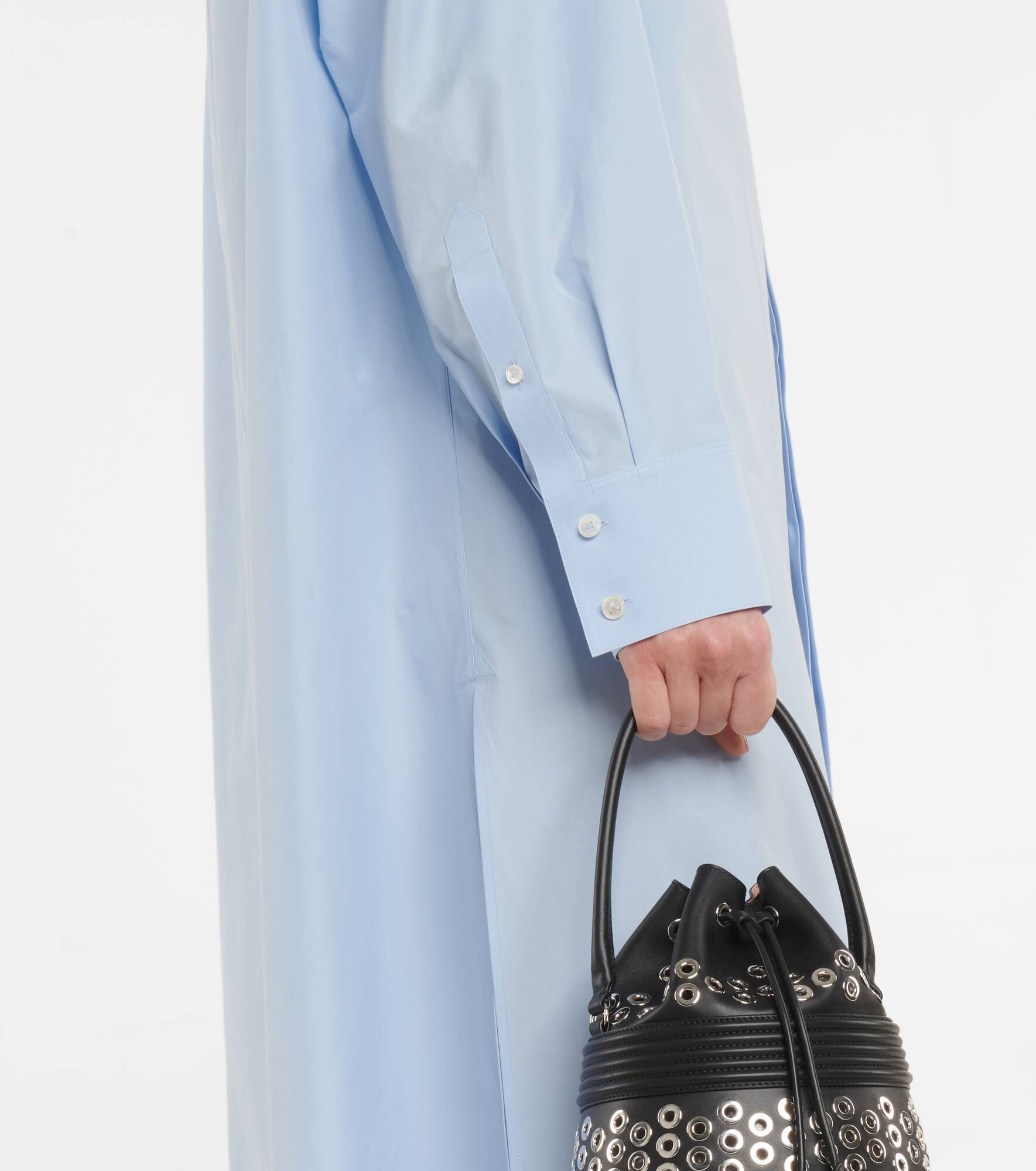 Cutout cotton poplin shirt dress - 5
