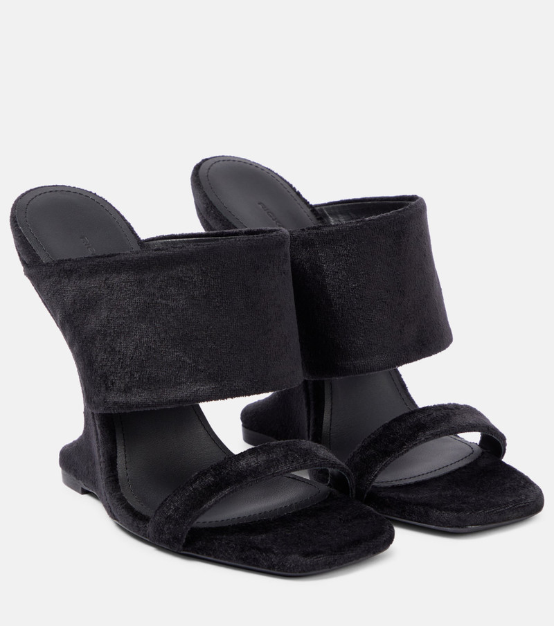 Cantilever suede mules 1