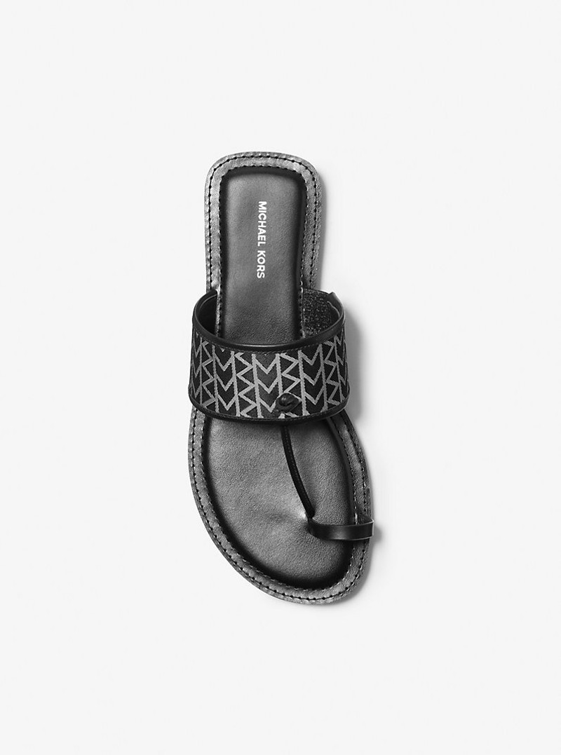 Ashtin MK2000 Logo Jacquard Sandal 4