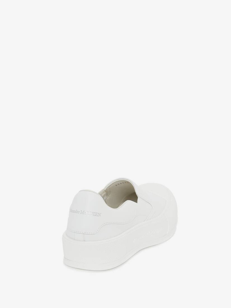 Alexander McQueen Deck Skate Plimsoll in White outlook