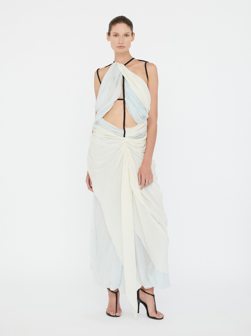 Latticed Lace Drape Torrent Dress 6