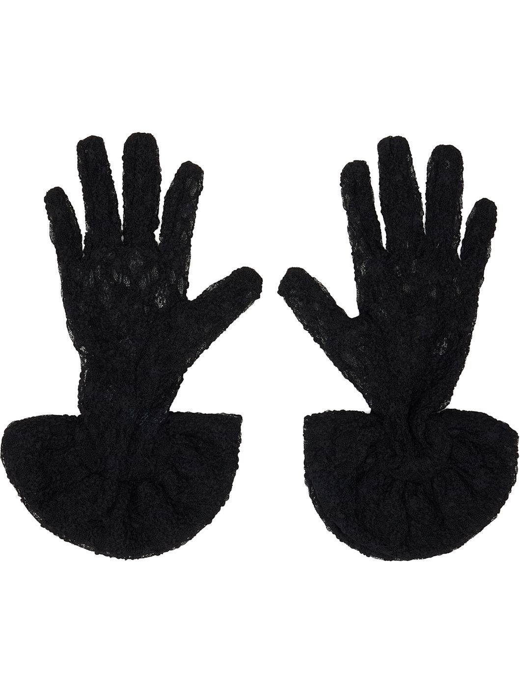 Black Short Gloves - 2