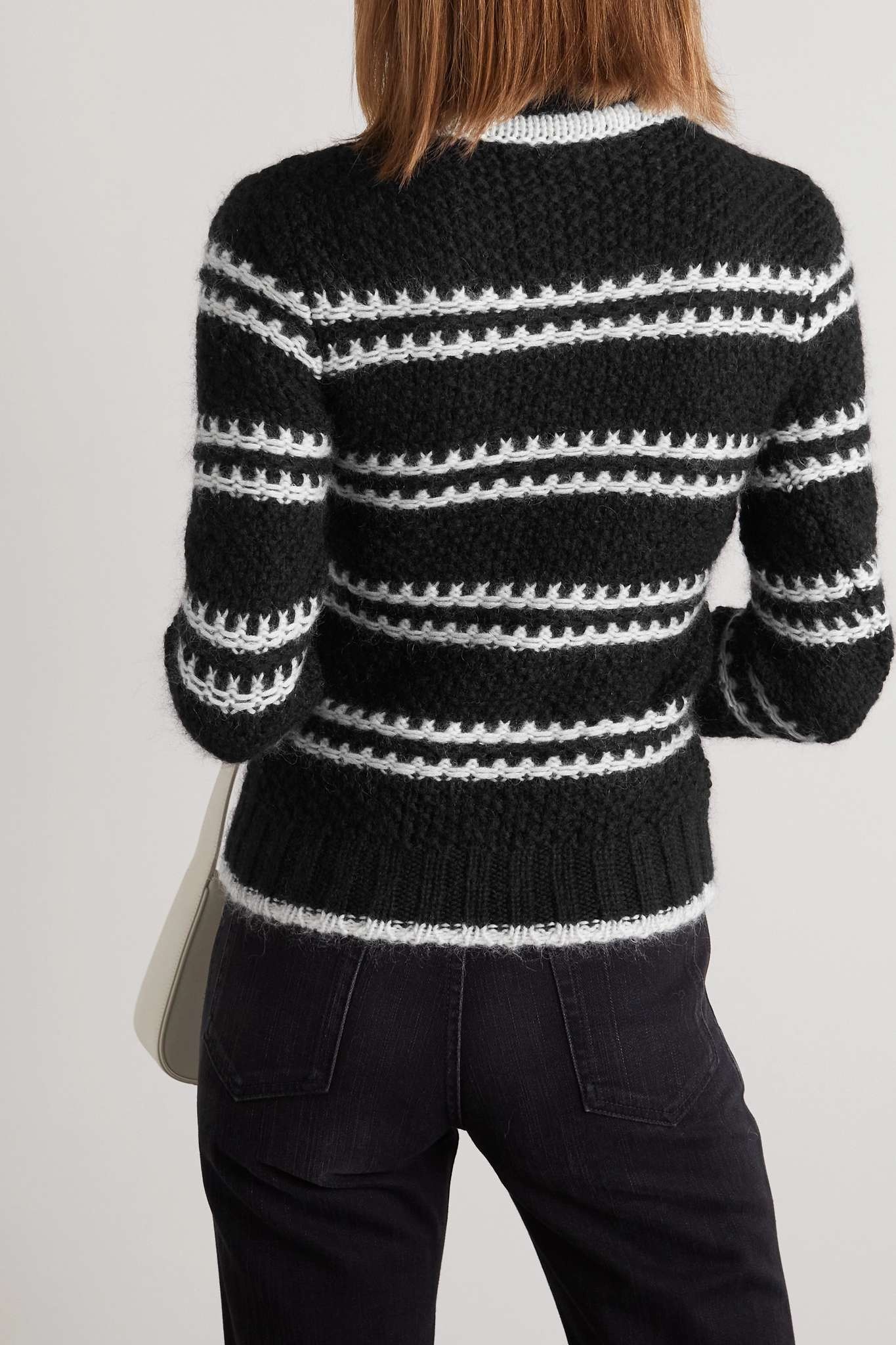 Striped wool-blend turtleneck sweater - 4