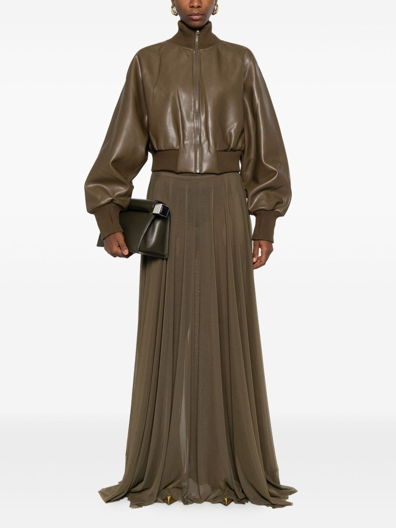 NORMA KAMALI pleated mesh skirt outlook