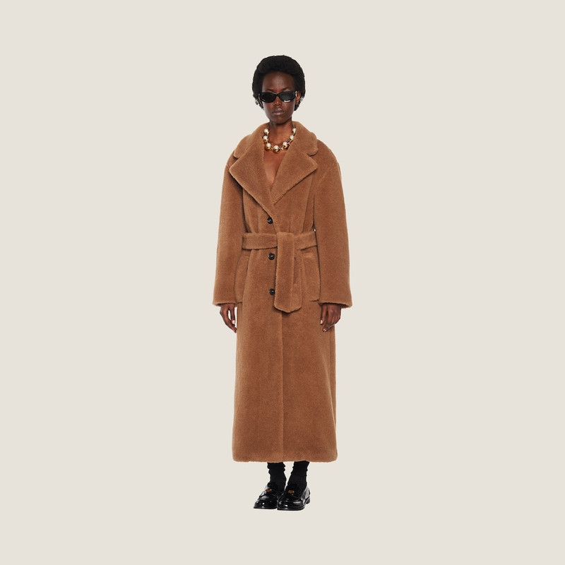 Miu Miu Single-breasted alpaca coat outlook