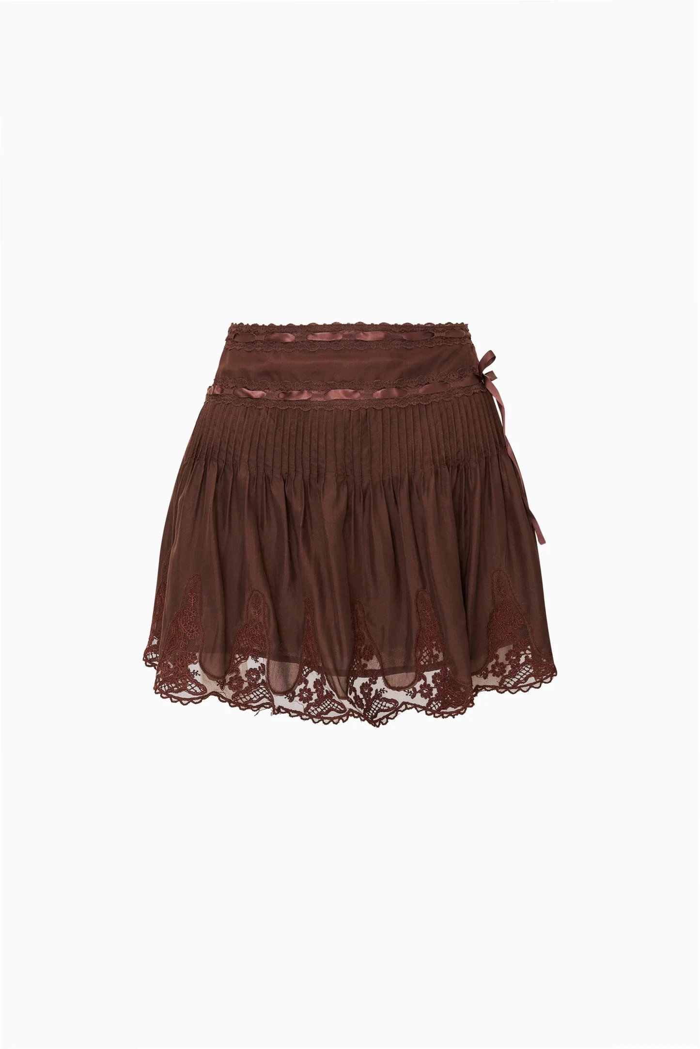Marais Silk Lace Mini Skirt - 1