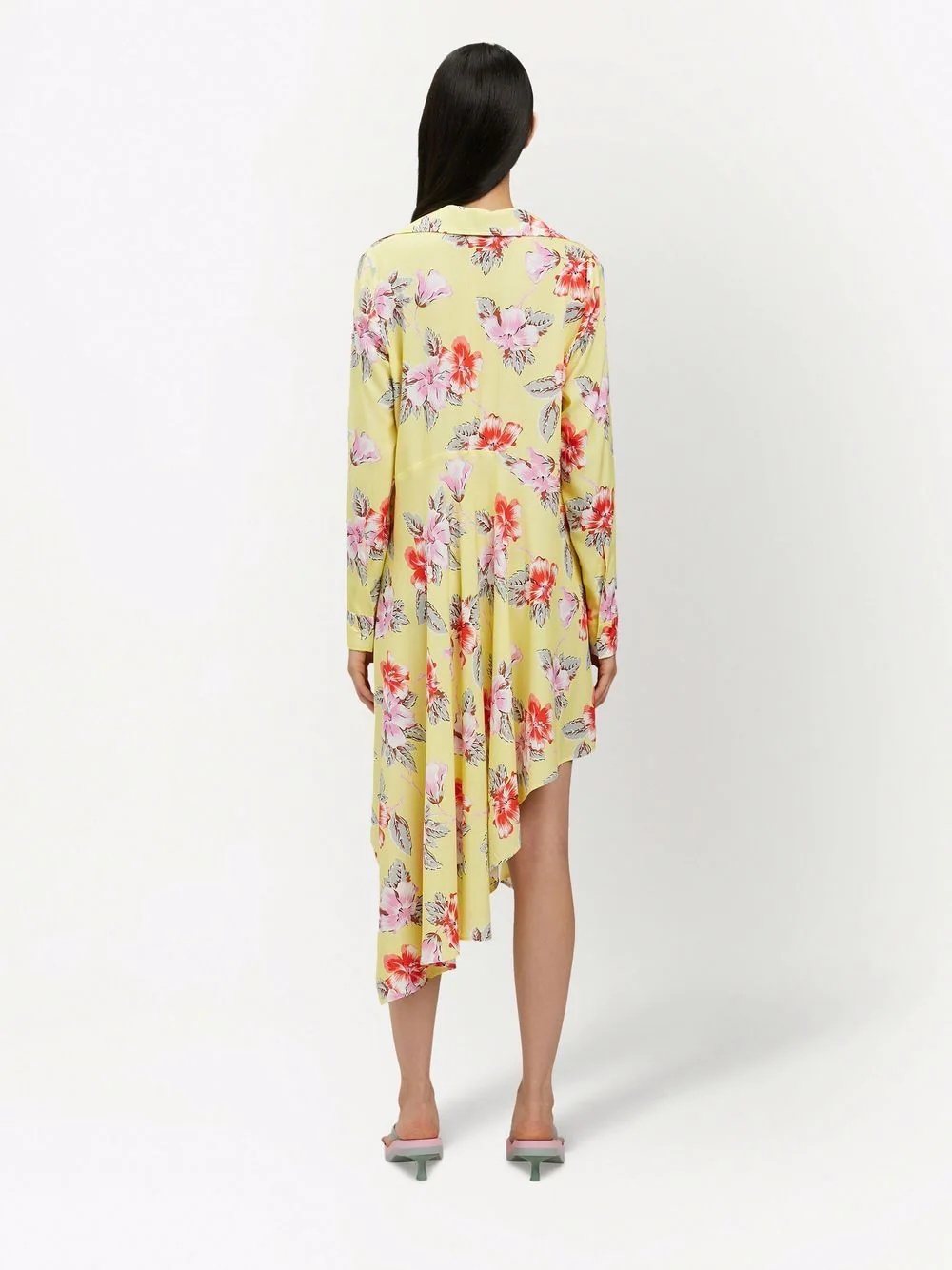 hibiscus floral-print shirtdress - 4