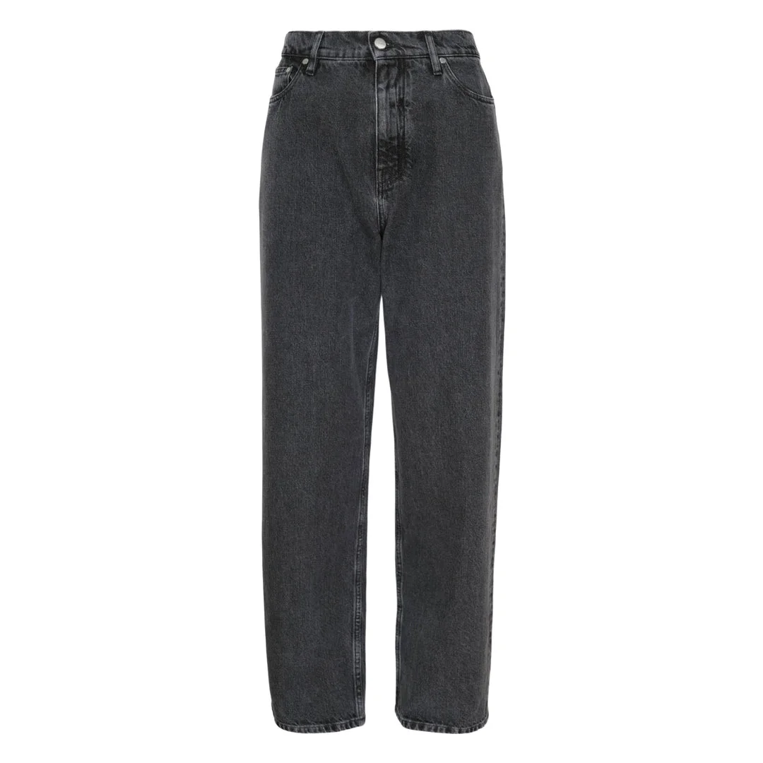 Treated Denim Trousers - 1