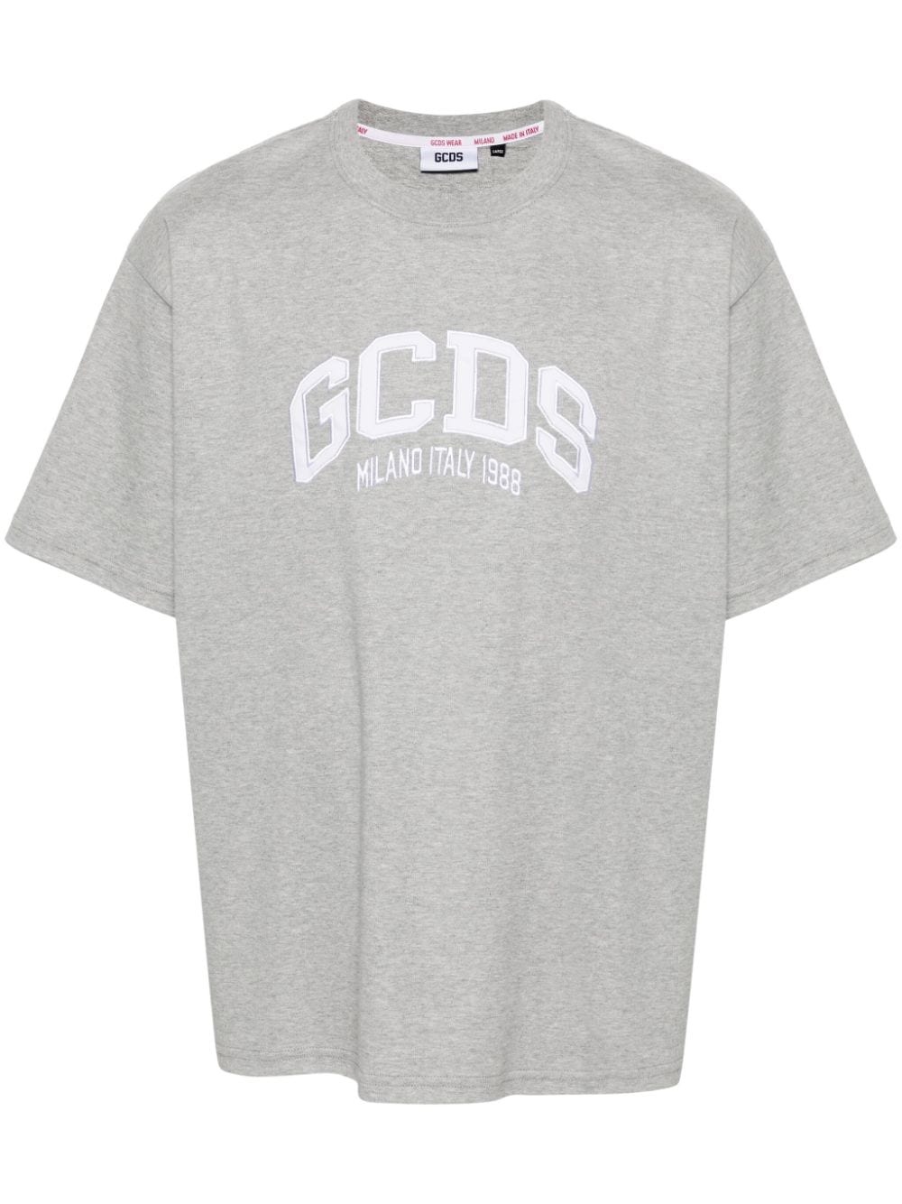 logo-patch cotton T-shirt - 1