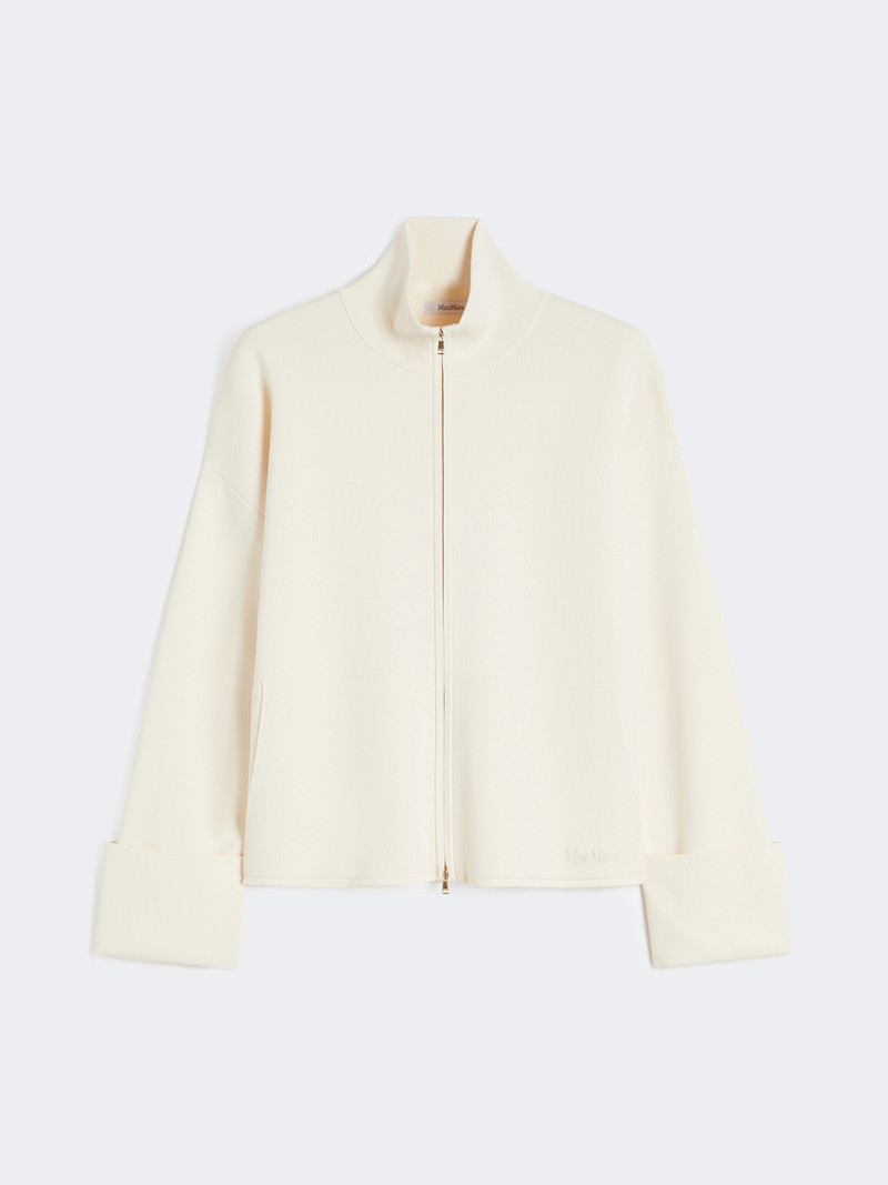 FORMATO Viscose crêpe yarn cardigan - IVORY 9