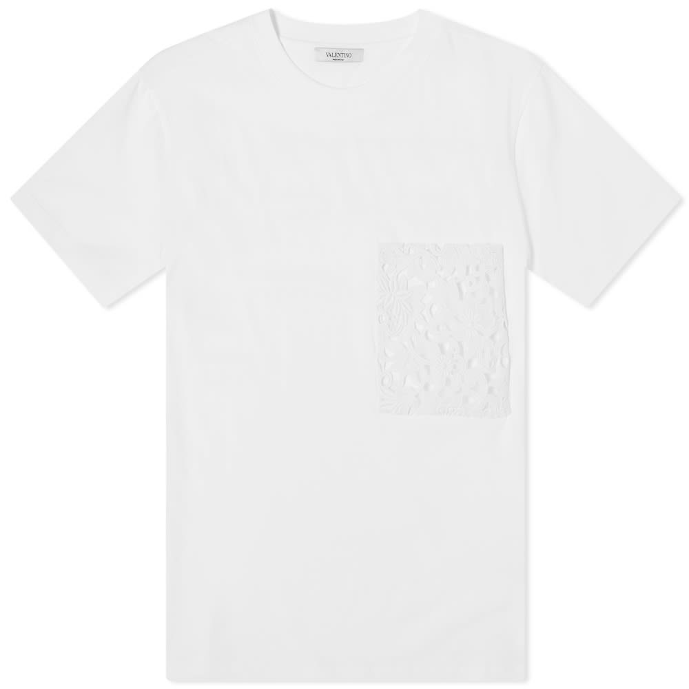 Valentino Macrame Back Logo Pocket Tee - 1