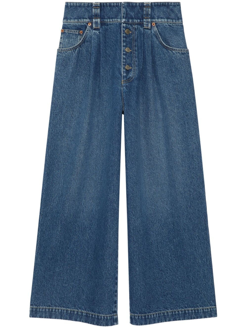 logo-tag wide-leg jeans 1