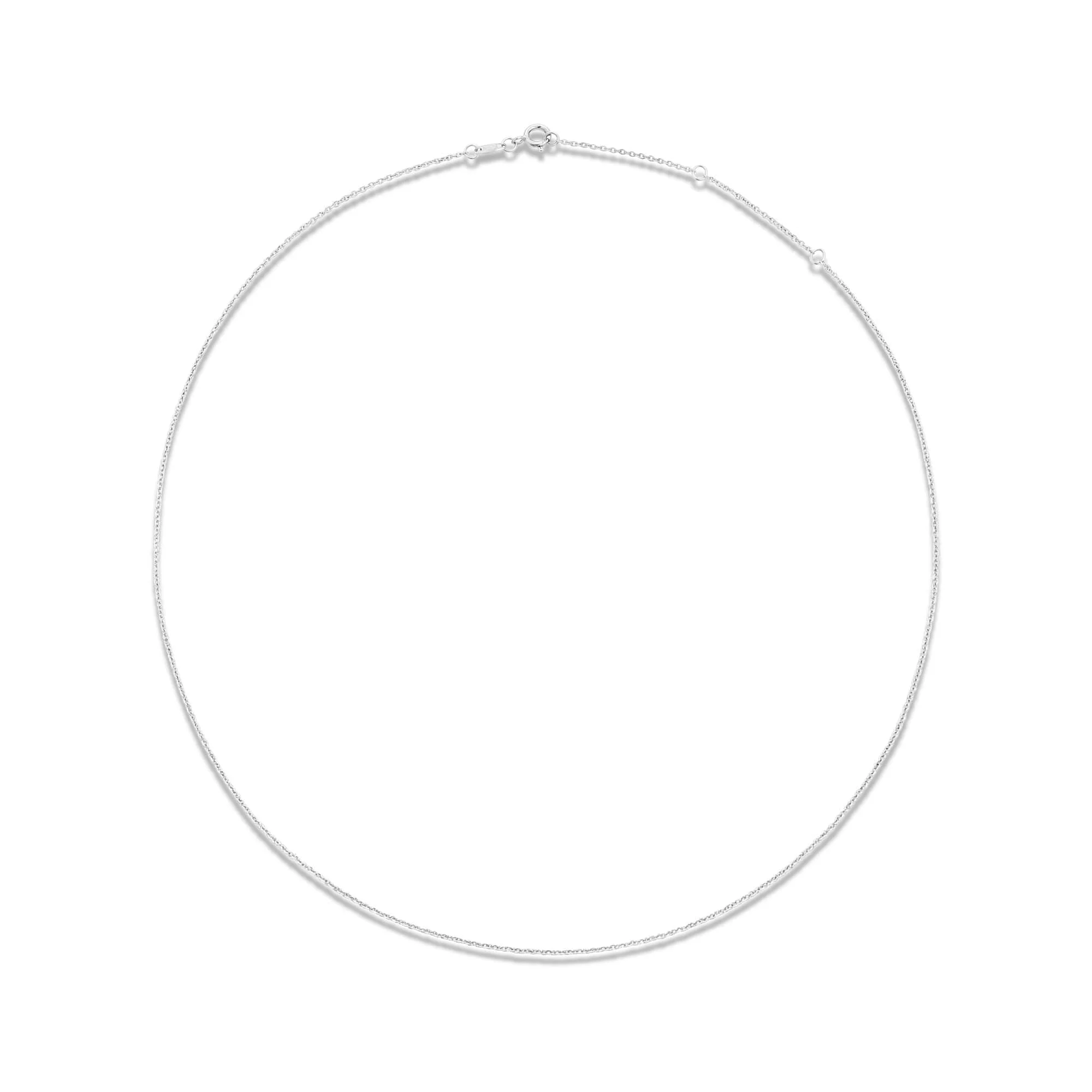 Essential Adjustable Platinum Cable Chain Necklace - 1