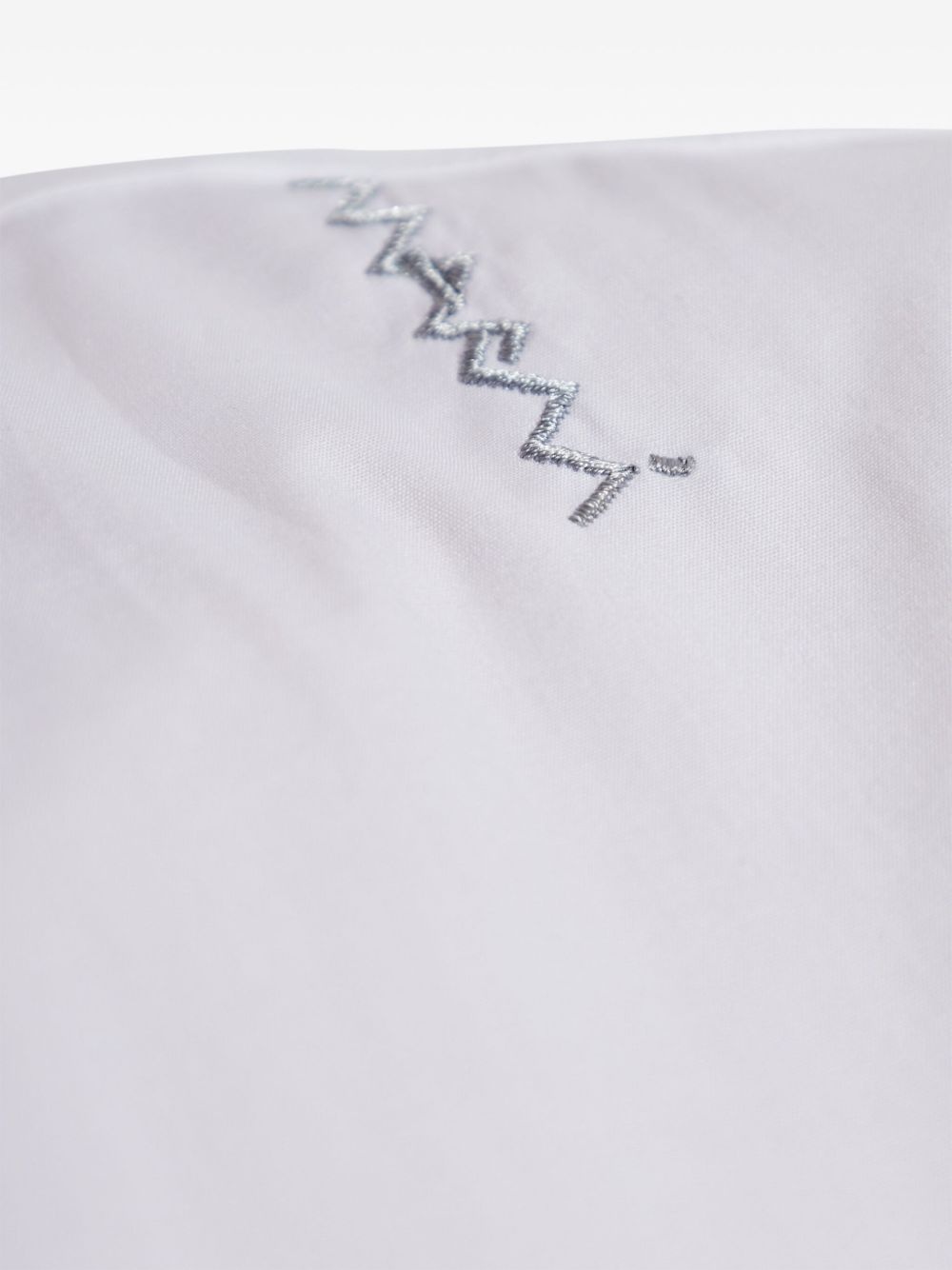 logo-embroidered shirt dress - 5