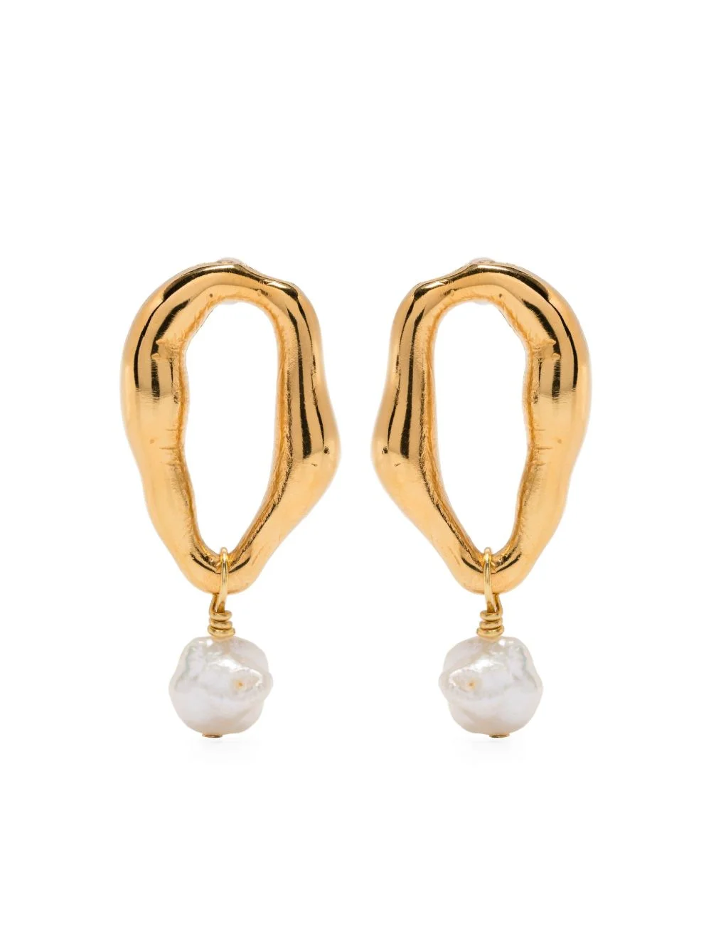 faux-pearl earrings - 1