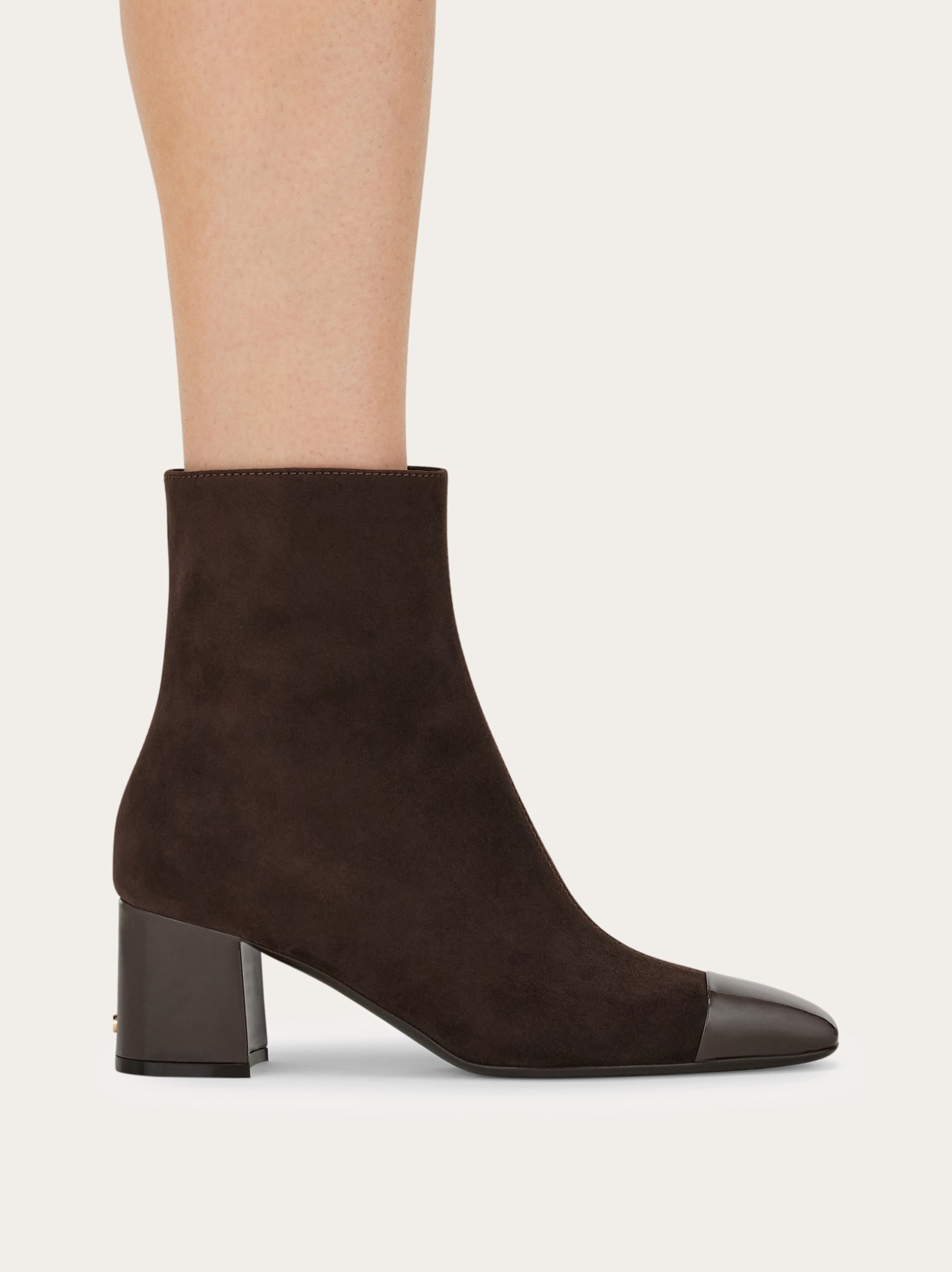 Nappa bootie with patent accents - 3
