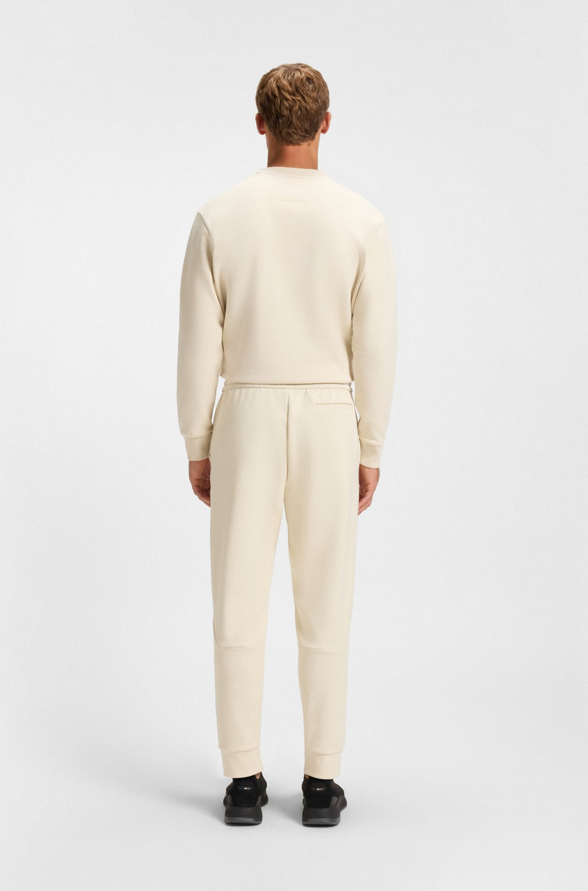 STRIPE-DETAIL ZIP-UP SWEATSHIRT IN A COTTON BLEND - 5