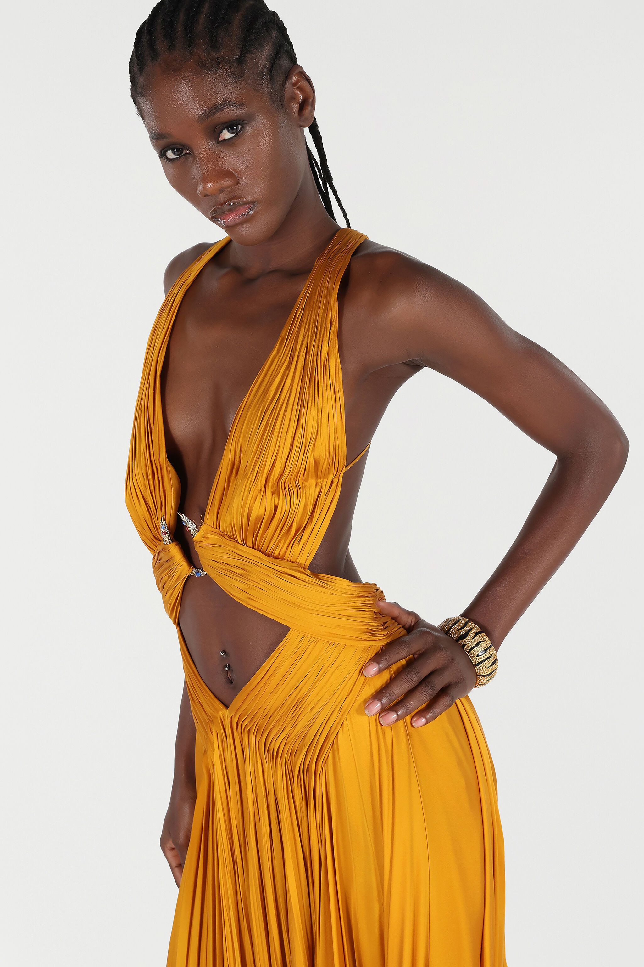 Extra-Long Pure Silk Dress - 5