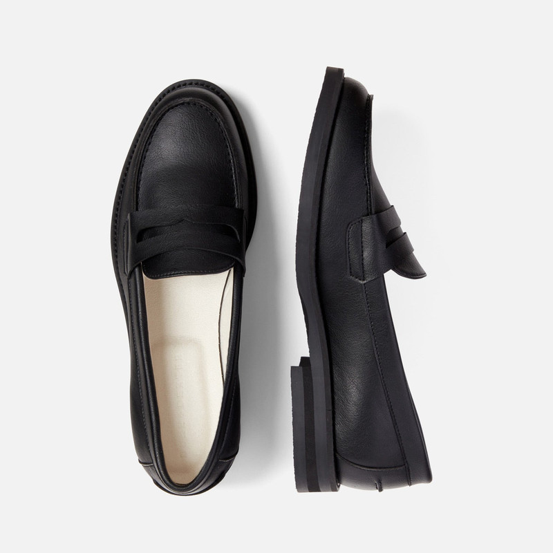 Wilde Black Vegan Penny Loafer - Women's 4