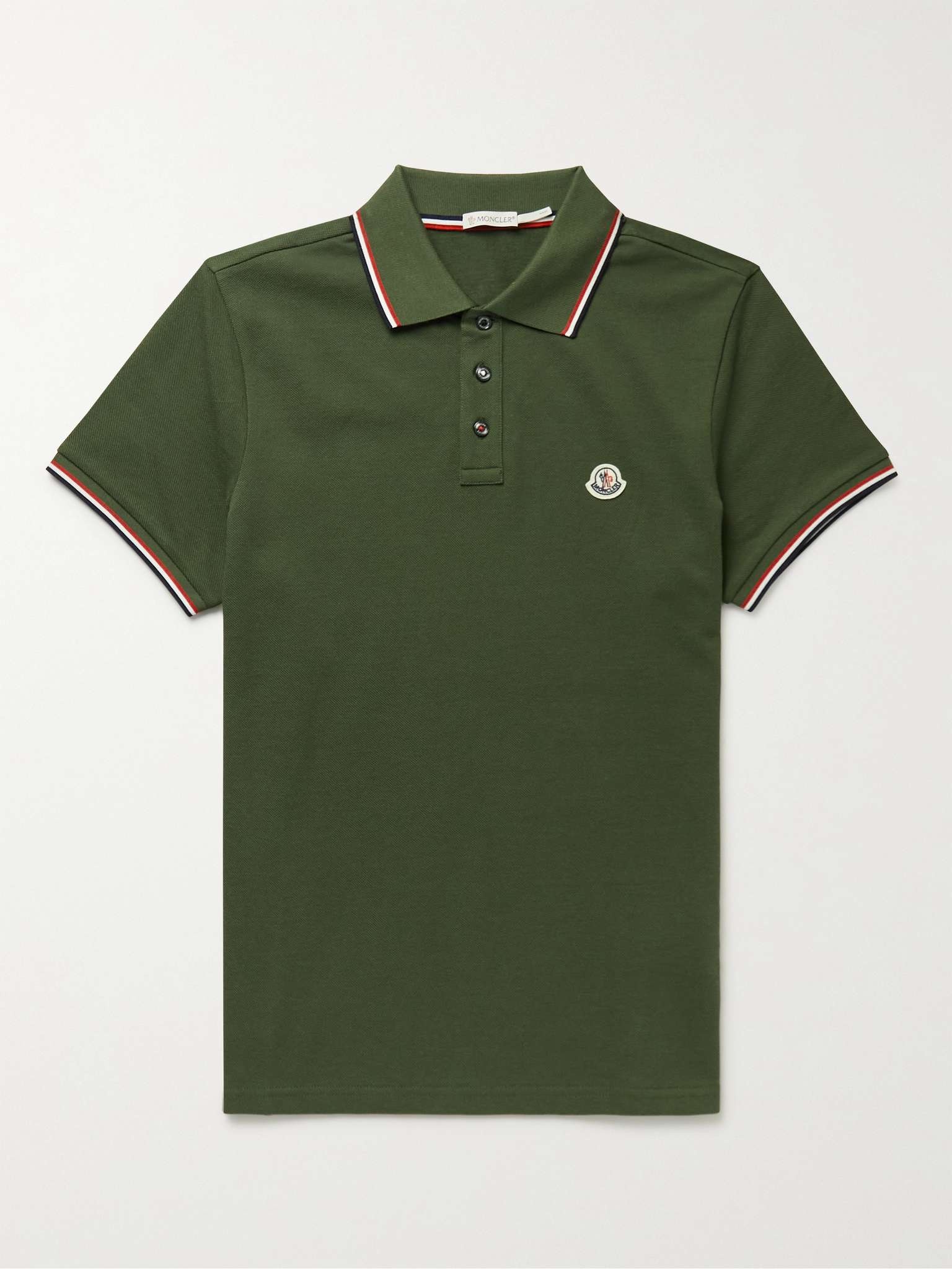 Logo-Appliquéd Cotton-Piqué Polo Shirt - 1