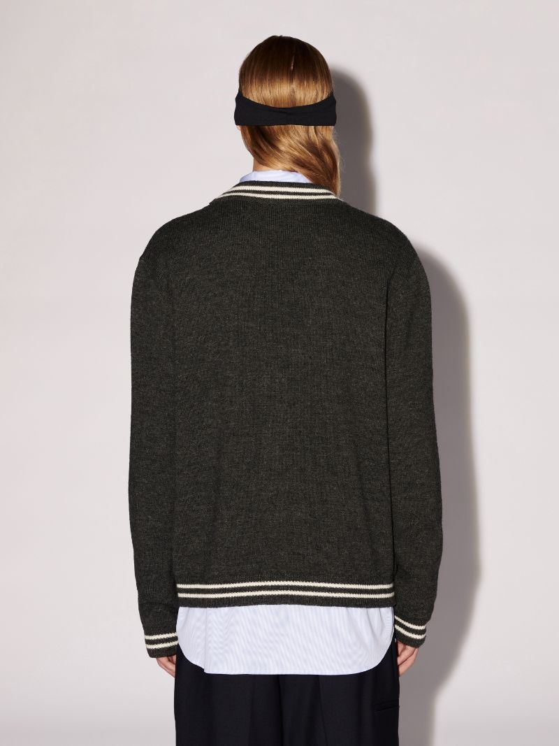 A Patch Knit Cardigan - 6