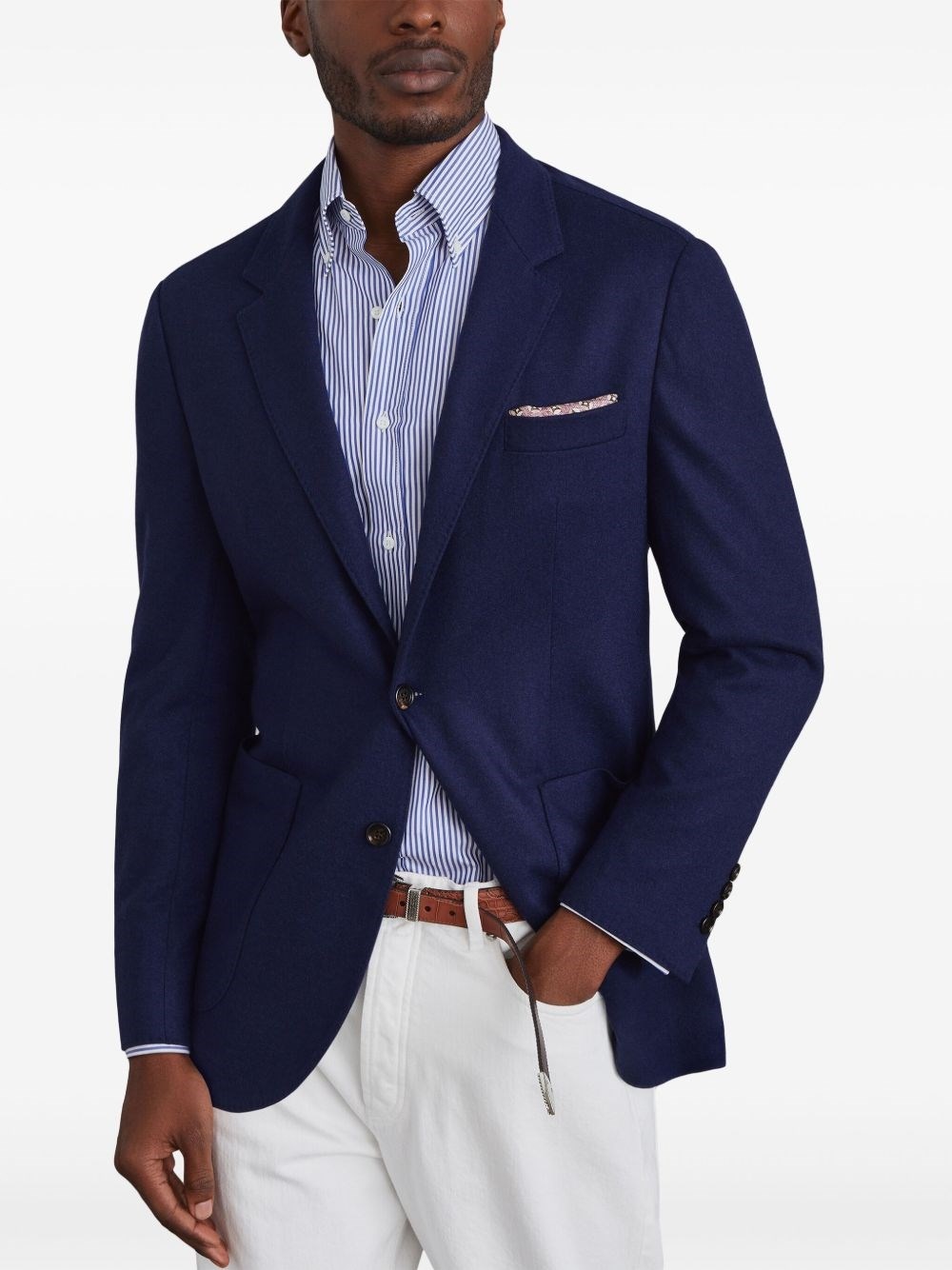 Cashmere single-breasted jacket - 3
