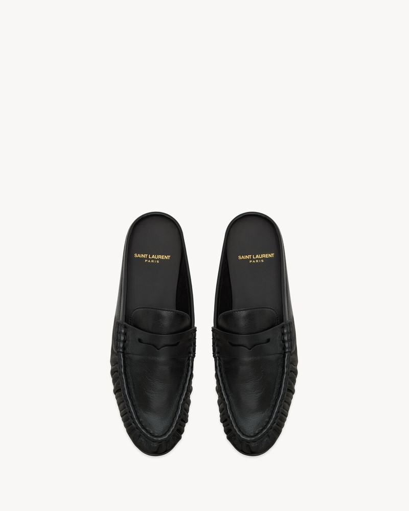 SAINT LAURENT LE LOAFER PENNY MULES IN SMOOTH LEATHER outlook