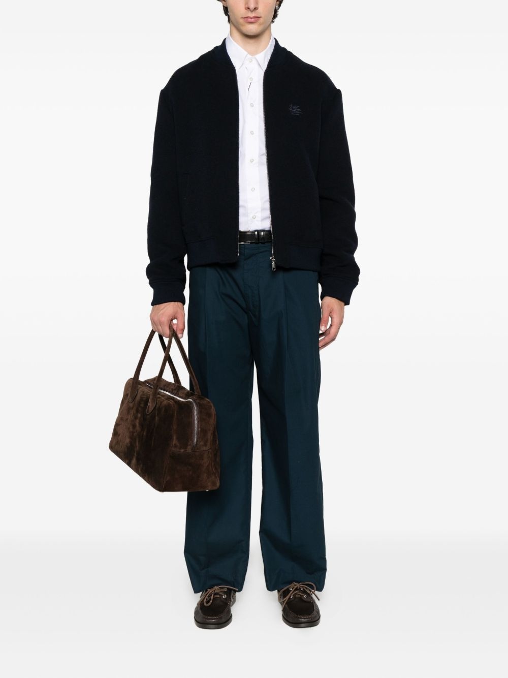embroidered zip-up bomber jacket - 2