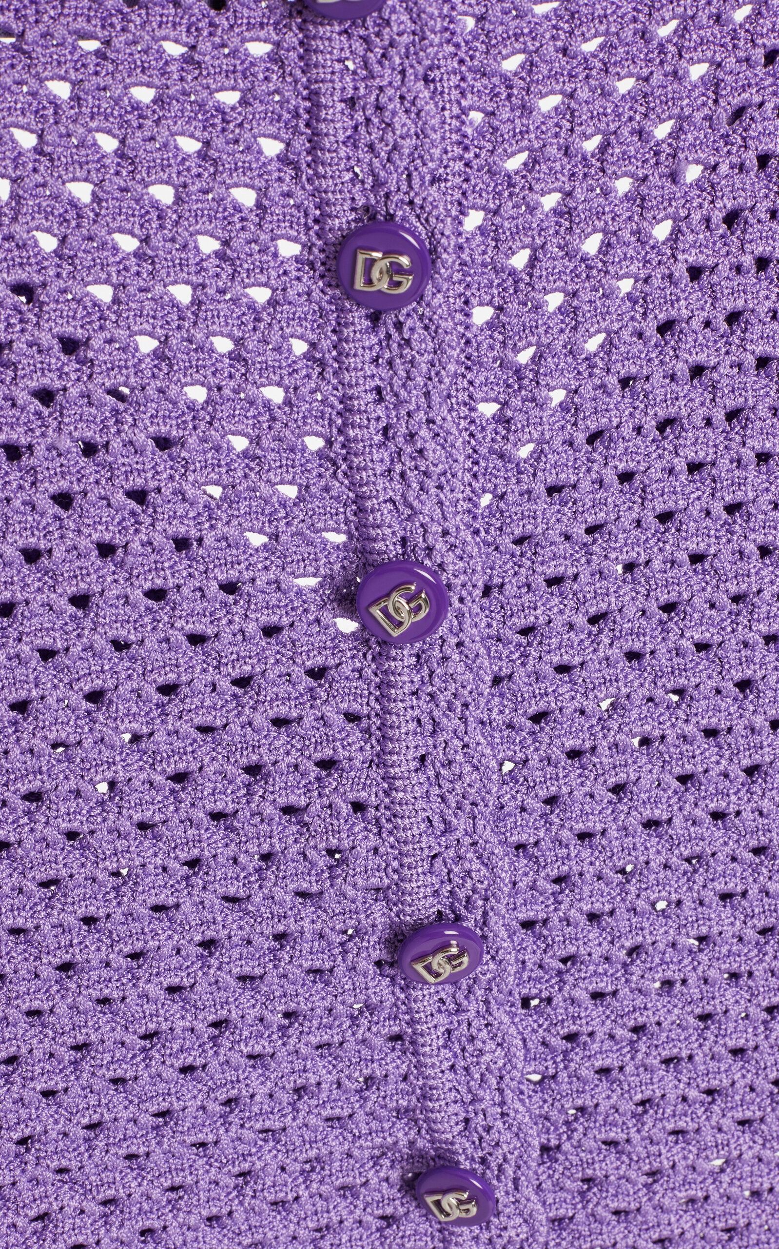 Crocheted Cotton Crop Top purple - 5