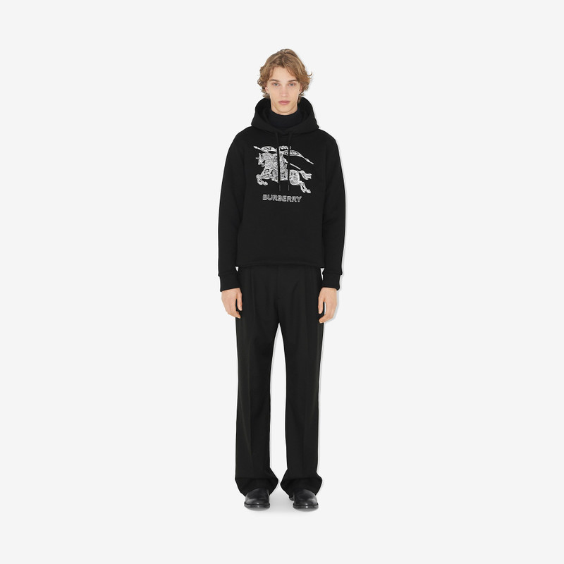 Burberry Embroidered EKD Cotton Hoodie outlook