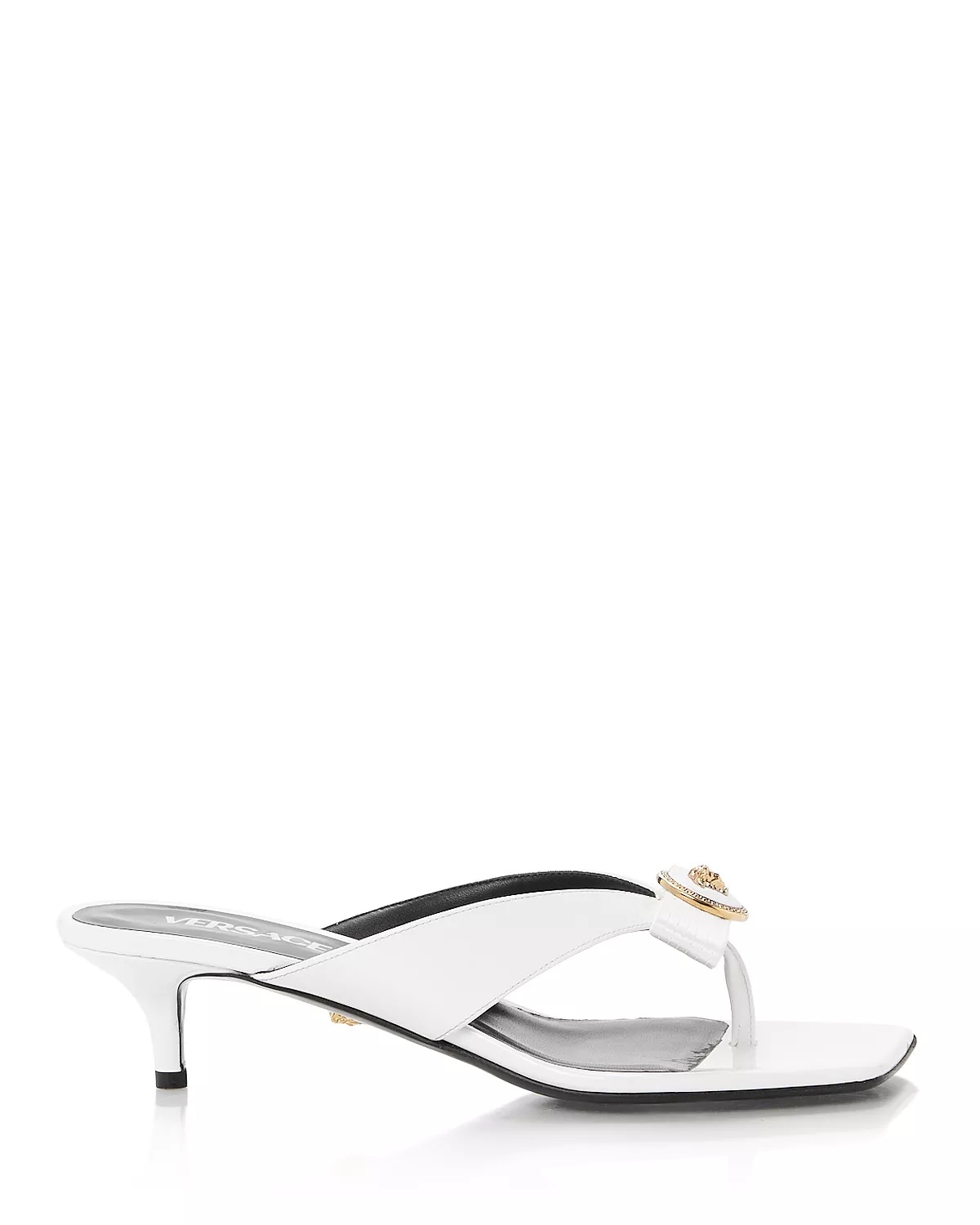 Women's Slip On Embellished Mid Heel Sandals - 3