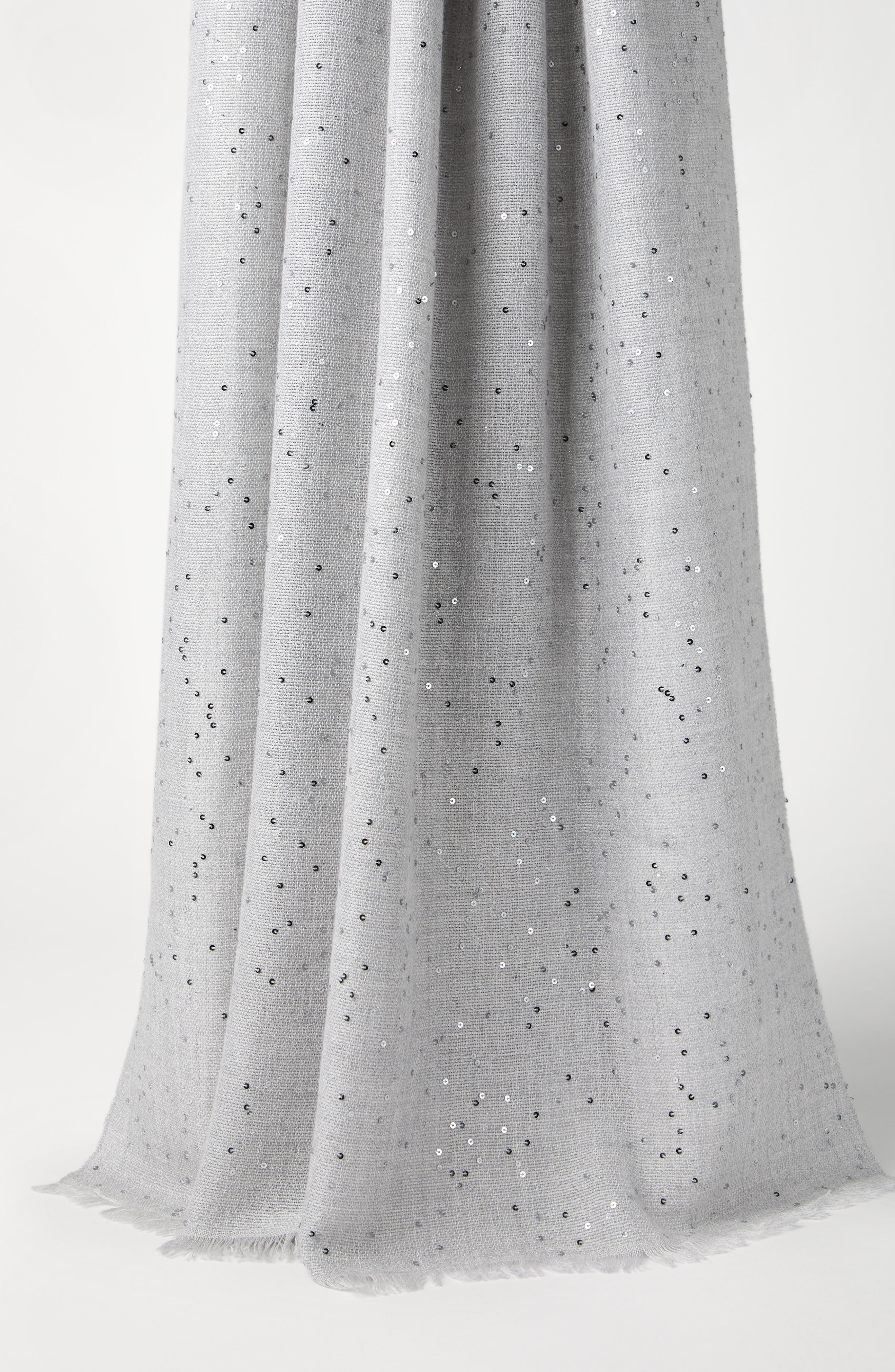 Brunello Cucinelli Cashmere and silk Diamond yarn scarf in Light Grey at Nordstrom - 2