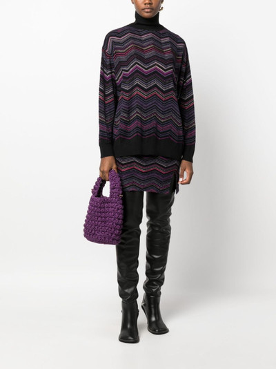 Missoni zigzag-woven roll-neck jumper outlook