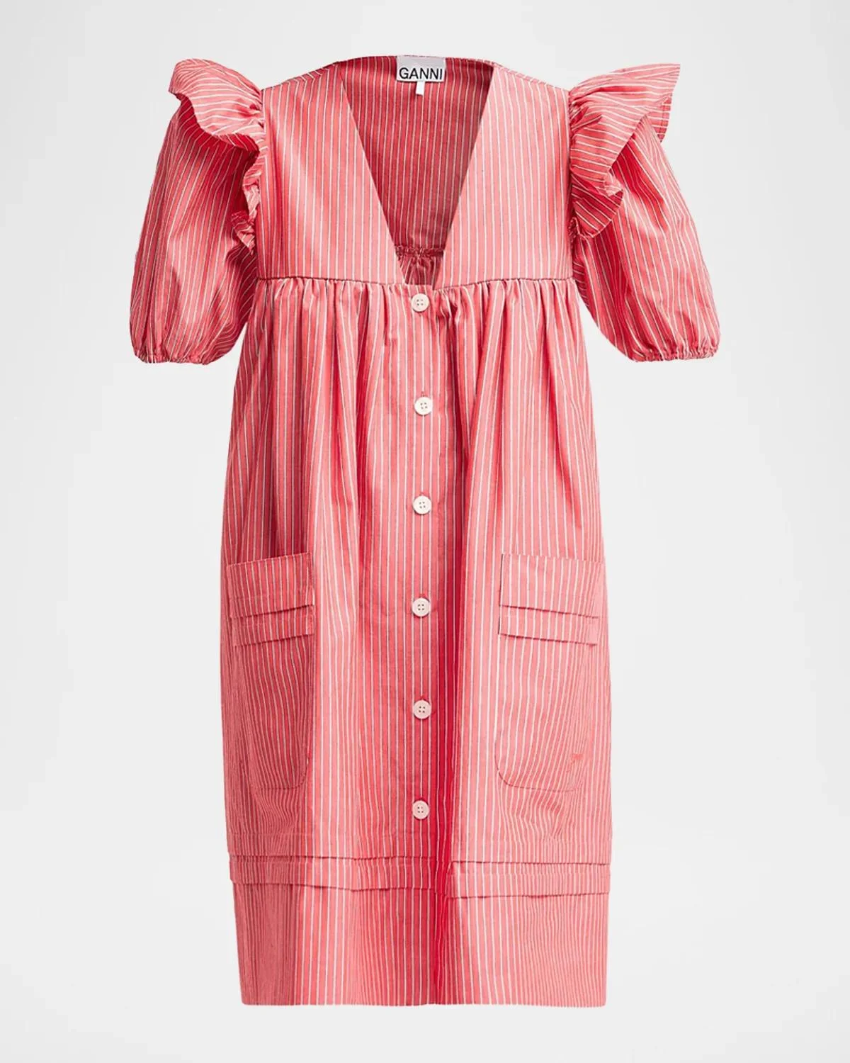 Oxford Stripe Angel Minidress - 1