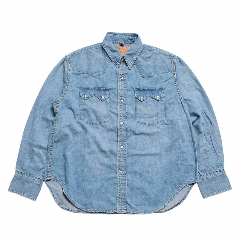 REMI RELIEF - 8.5oz DENIM WESTERN SHIRT - Sawtooth Flap Pockets - RN2048SDR 1
