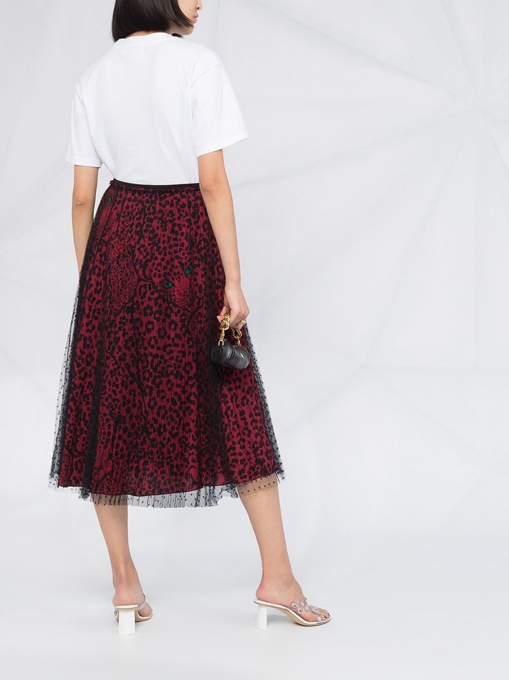 high-waisted leopard-print skirt - 4