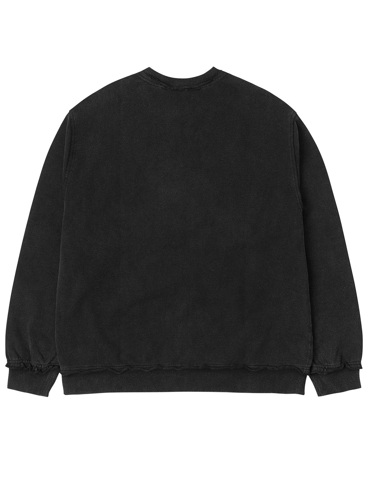 Acid-wash and Distressed Seagull Appliqué Relax Fit Sweatshirt - 2