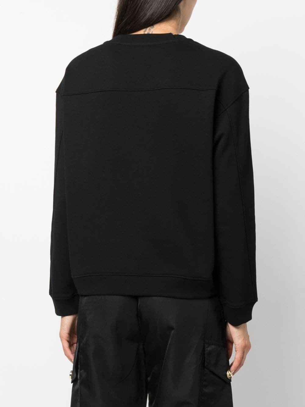 logo-charm cotton sweatshirt - 4