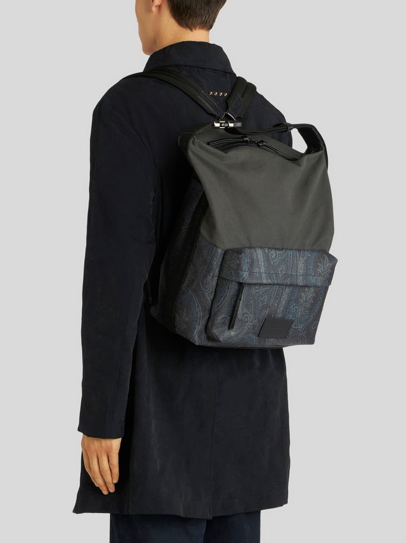 Etro COLOUR BLOCK PAISLEY BACKPACK outlook