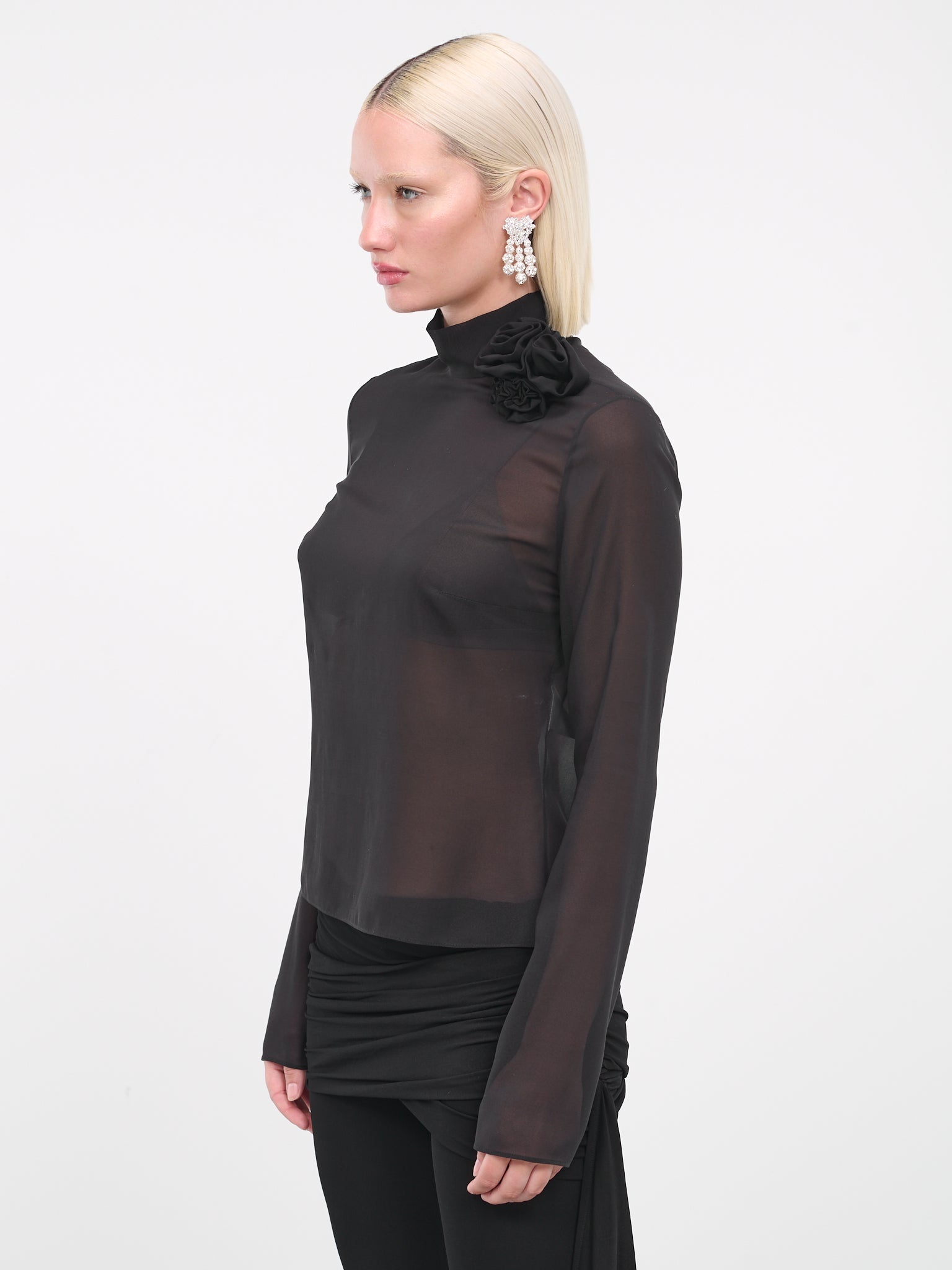 Sheer High Neck Top - 2