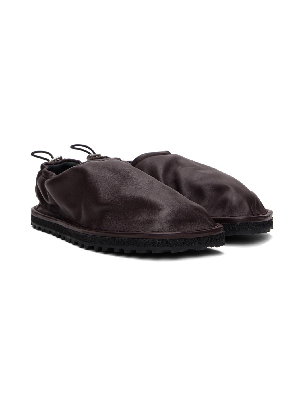 Brown Drawstring Slippers - 4