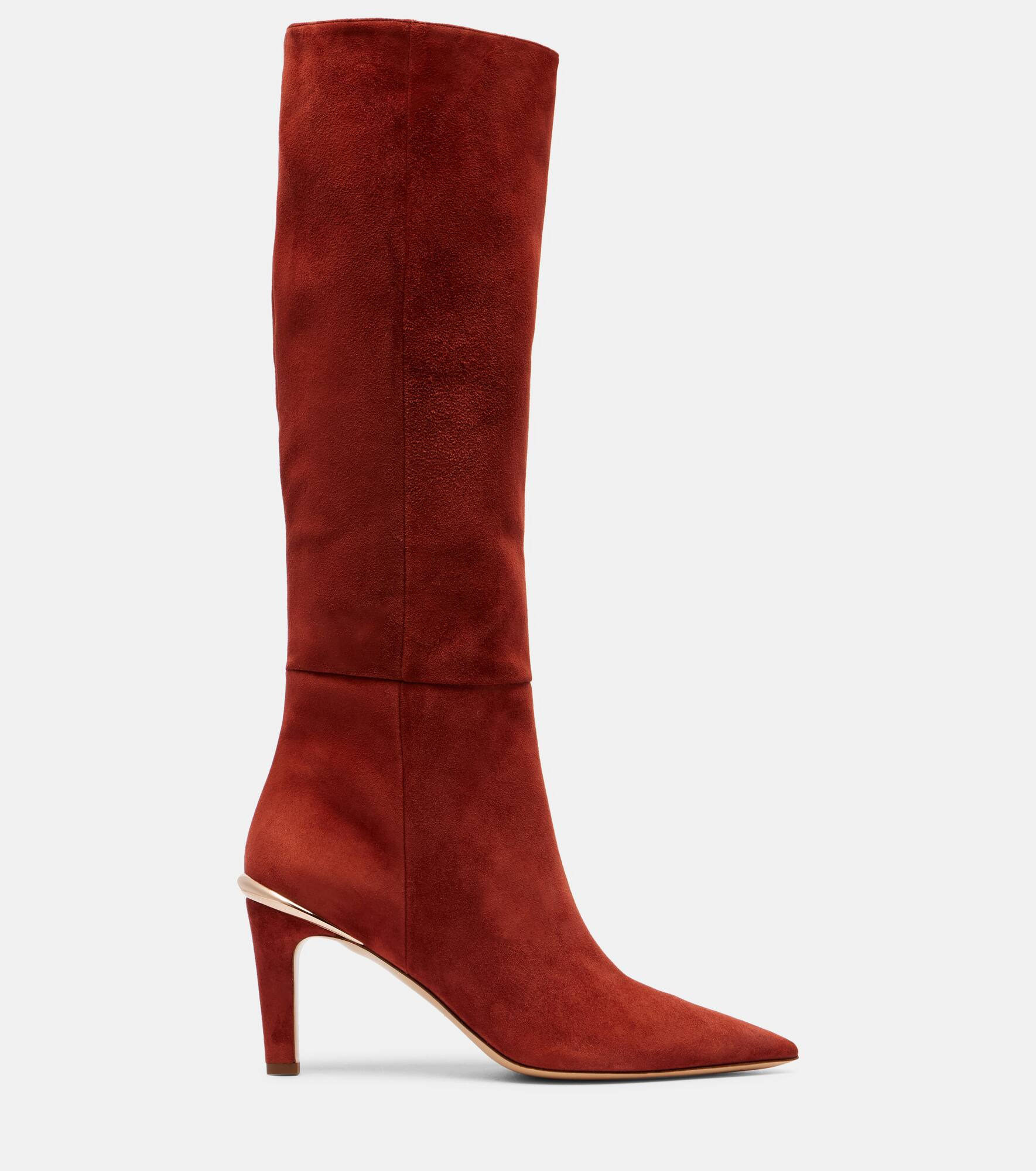 Aura knee-high suede boots - 4